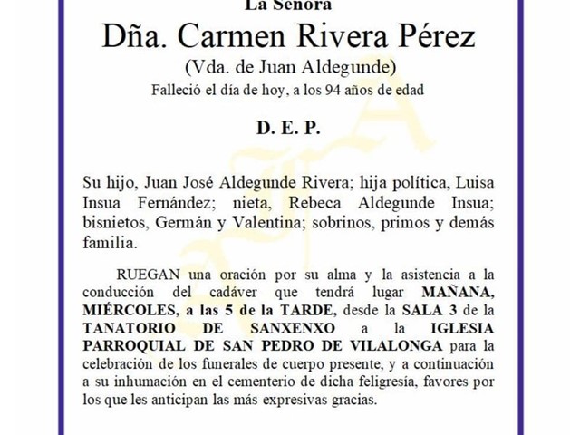 CARMEN RIVERA PÉREZ