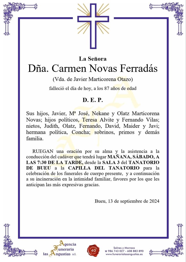 Dña. Carmen Novas Ferradás