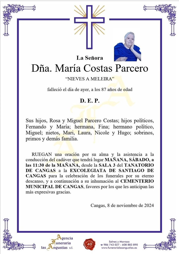 DÑA. MARÍA COSTAS PARCERO