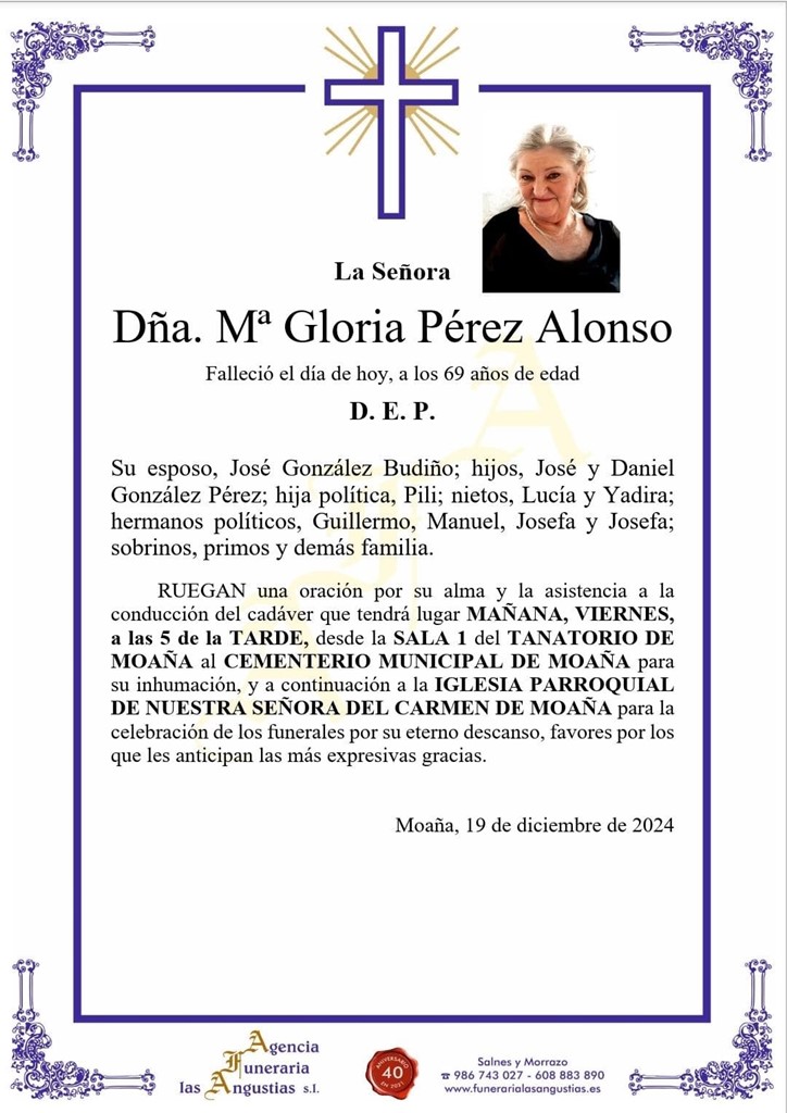 Dña. María Gloria Pérez Alonso