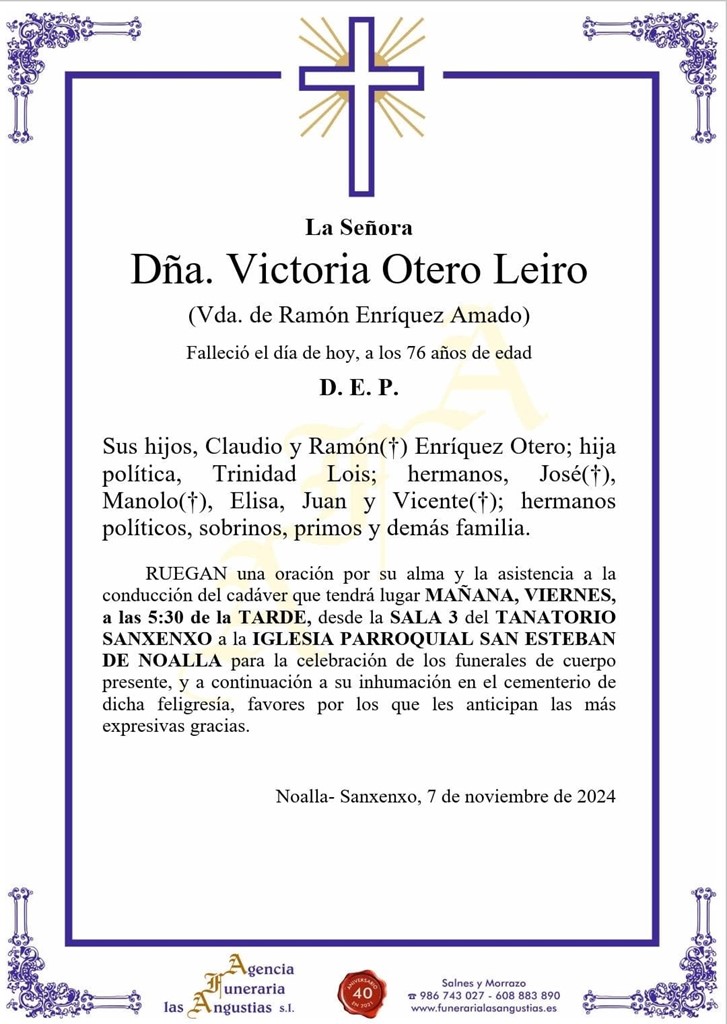 Dña. VICTORIA OTERO LEIRO