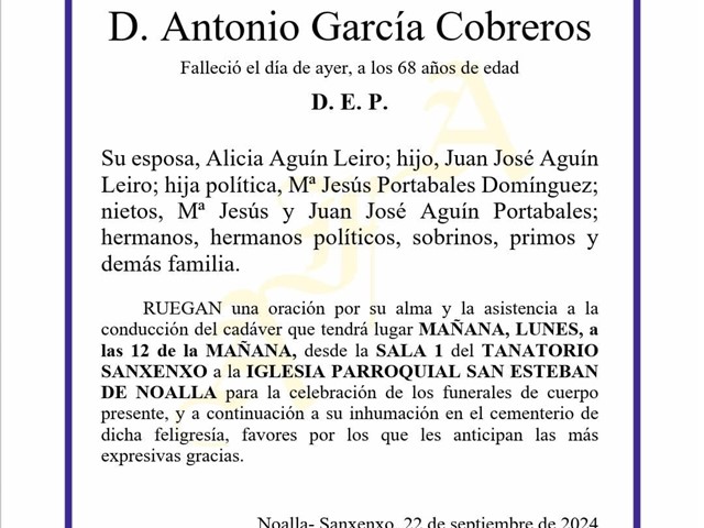 D. ANTONIO GARCÍA COBREROS