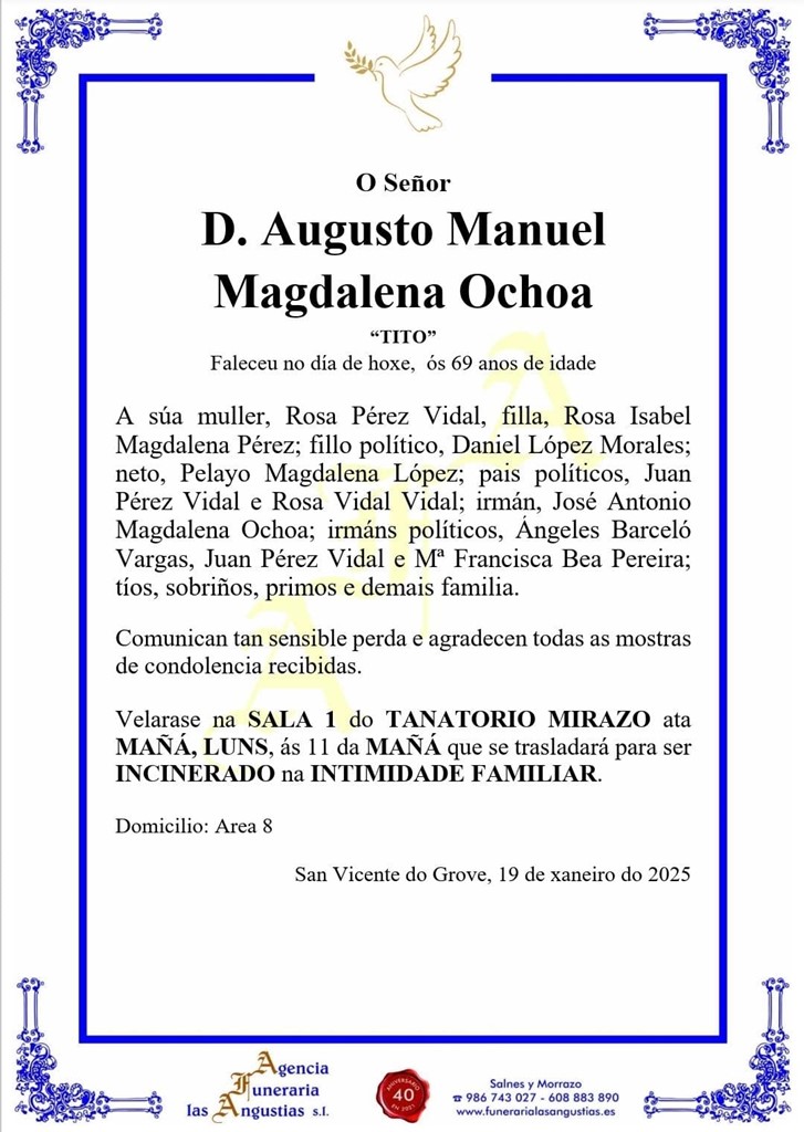 D. Augusto Manuel Magdalena Ochoa