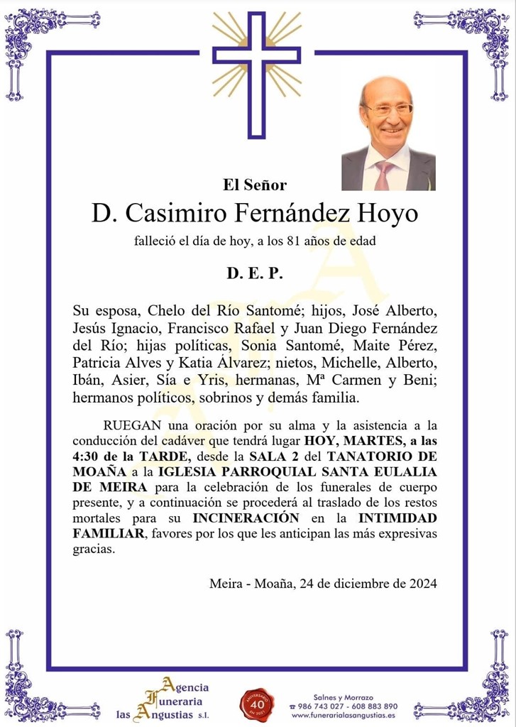 D. CASIMIRO FERNÁNDEZ HOYO