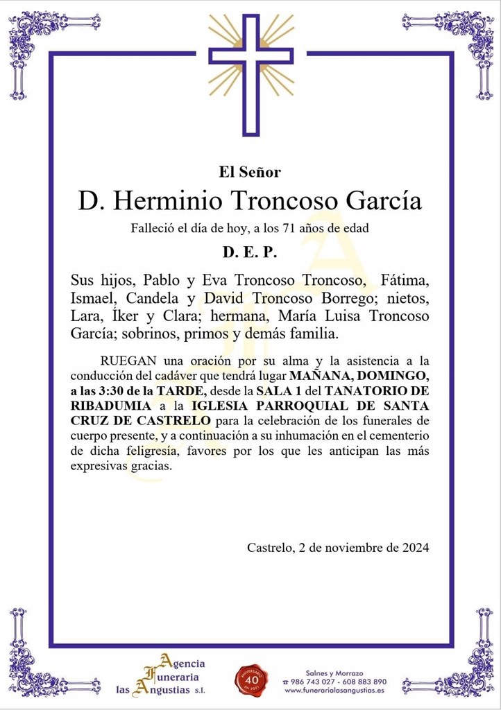 D. HERMINIO TRONCOSO GARCÍA