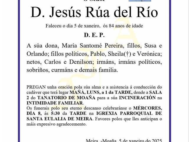 D. JESÚS RUA DEL RÍO