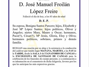 D. JOSÉ MANUEL FROILÁN LÓPEZ FREIRE