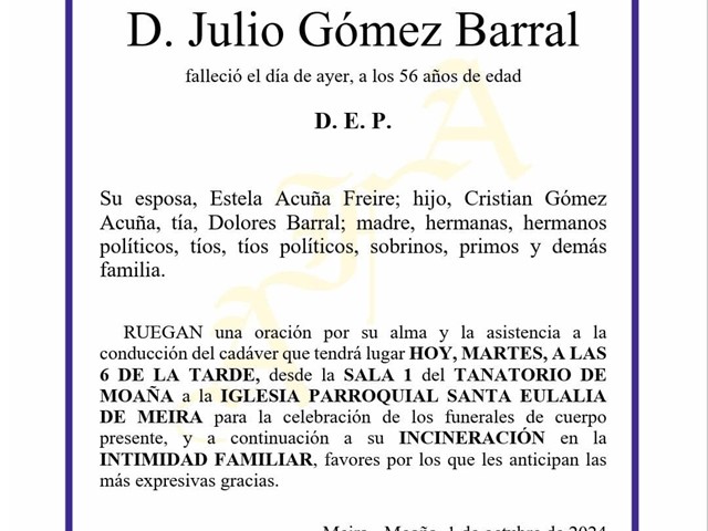 D. JULIO GÓMEZ BARRAL