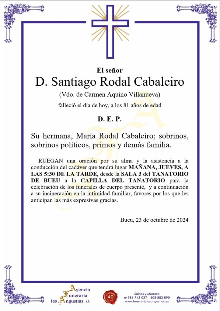 D. SANTIAGO RODAL CABALEIRO