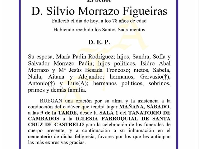D. SILVIO MORRAZO FIGUEIRAS