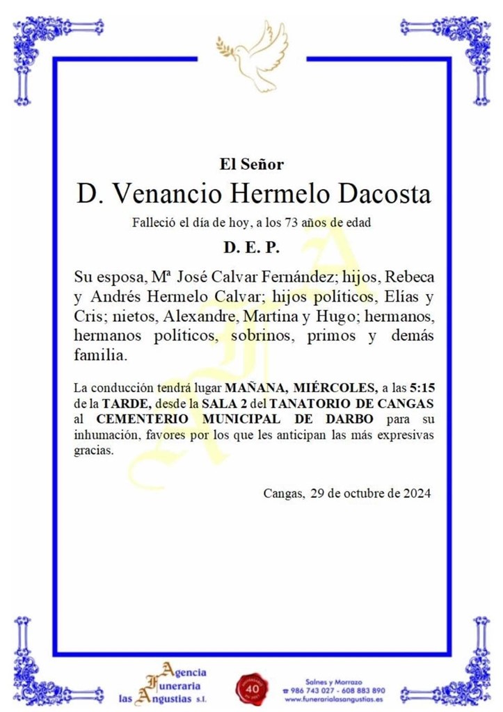 D. Venancio Hermelo Dacosta