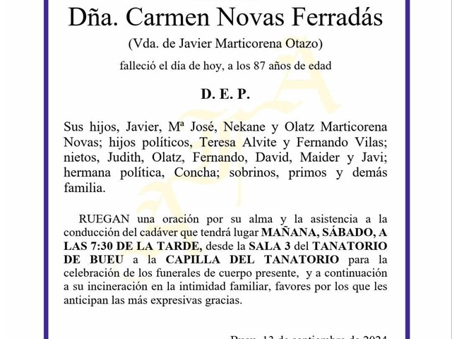 Dña. Carmen Novas Ferradás