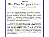 DÑA. CLARA VÁZQUEZ ALFONSO